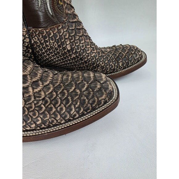 New Mens Python Snake Skin Custom Handmade Cowboy Boots Size 10.5-11 Western - Picture 10 of 13